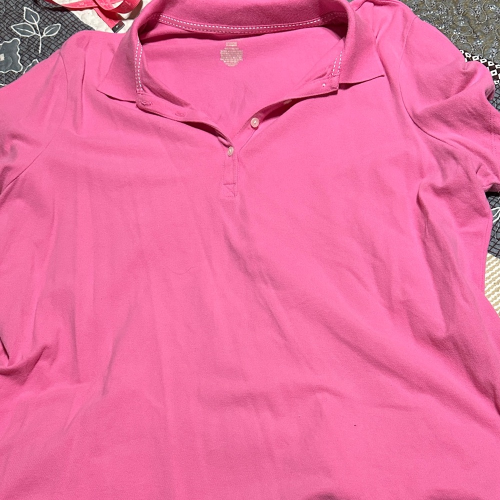 St. John's Bay Bright Pink Button Down Shirt